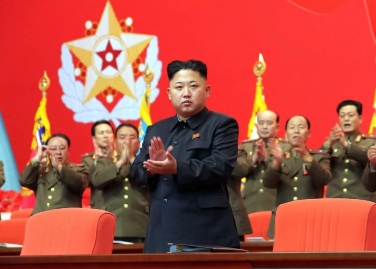 This undated picture released from North Korea's official Korean Central News Agency on November 22, 2013 shows North Korean leader Kim Jong-Un attending the second meeting of security personnel of the Korean People's Army (KPA) at the April 25 House of Culture in Pyongyang. AFP PHOTO / KCNA via KNS REPUBLIC OF KOREA OUT
THIS PICTURE WAS MADE AVAILABLE BY A THIRD PARTY. AFP CAN NOT INDEPENDENTLY VERIFY THE AUTHENTICITY, LOCATION, DATE AND CONTENT OF THIS IMAGE. THIS PHOTO IS DISTRIBUTED EXACTLY AS RECEIVED BY AFP.
---EDITORS NOTE--- RESTRICTED TO EDITORIAL USE - MANDATORY CREDIT "AFP PHOTO / KCNA VIA KNS" - NO MARKETING NO ADVERTISING CAMPAIGNS - DISTRIBUTED AS A SERVICE TO CLIENTS