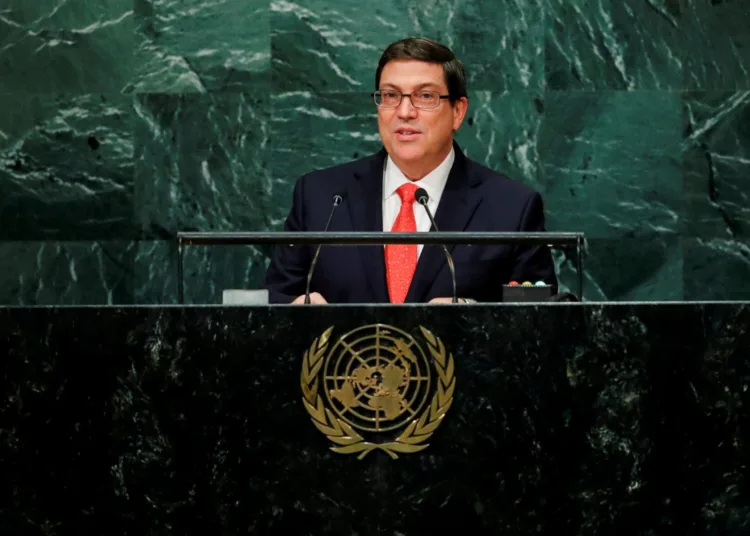 Cuba's Foreign Minister Bruno Rodriguez Parrilla addresses the United Nations General Assembly in the Manhattan borough of New York, U.S., September 22, 2016. REUTERS/Eduardo Munoz