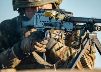 Imagen de los ejercicios militares de las tropas británicas estacionadas en las Islas Malvinas