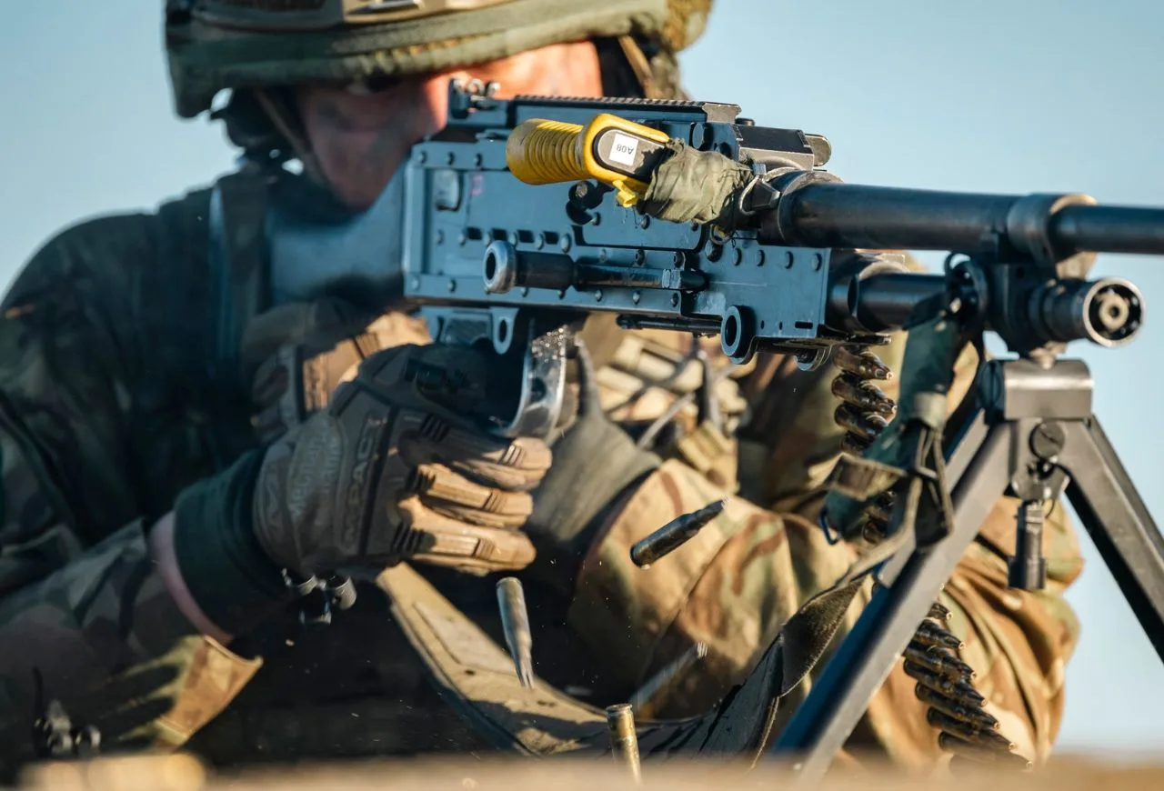 Imagen de los ejercicios militares de las tropas británicas estacionadas en las Islas Malvinas