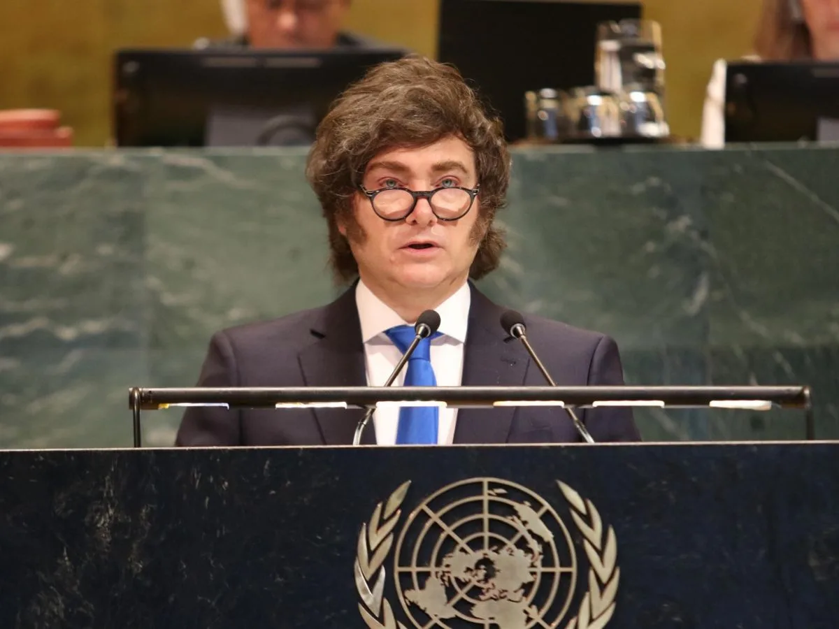 En su discurso ante la Asamblea General de Naciones Unidas del 24 de septiembre de 2025, Javier Milei reiteró el reclamo legítimo e irrenunciable de soberanía sobre las Islas Malvinas, Georgias del Sur y Sándwich del Sur. Créditos: Oficina del Presidente de la República Argentina