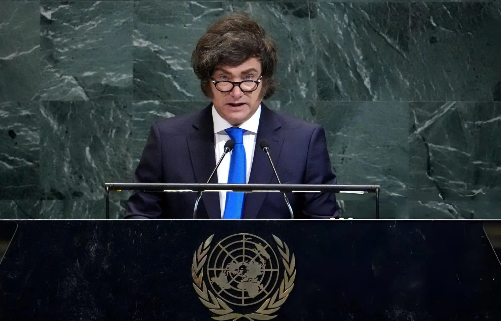 El presidente de Argentina, Javier Milei, ante la Asamblea General de la ONU