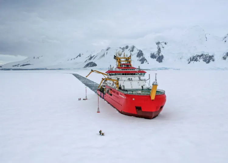 RRS Sir David Attenborough. Crédito: Sky News