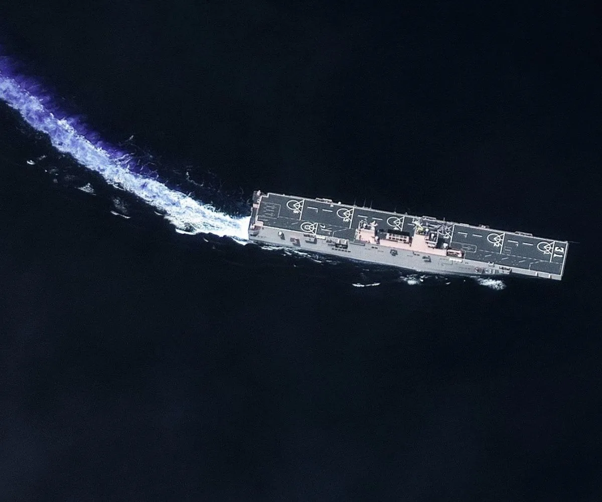 Buques de guerra chinos en el mar de Filipinas.