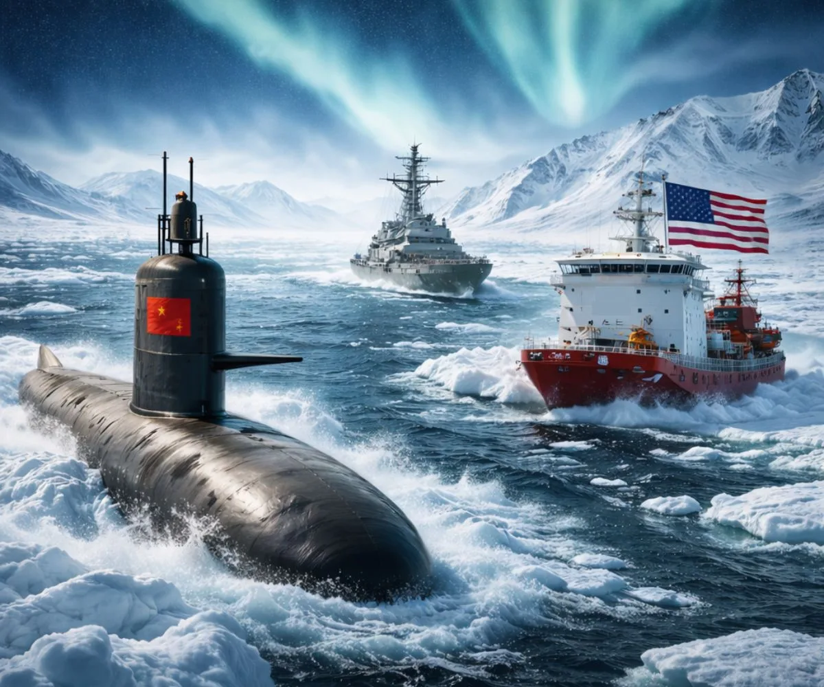La competencia estratégica entre China y Estados Unidos por el Ártico. Créditos: imagen generada con Inteligencia Artificial/Escenario Mundial