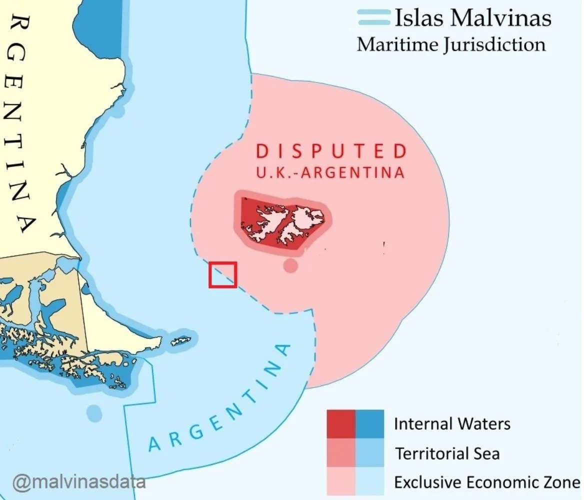 Cuenca Malvinas en las Islas, donde se ubica Sea Lion. Créditos: @MalvinasData en X