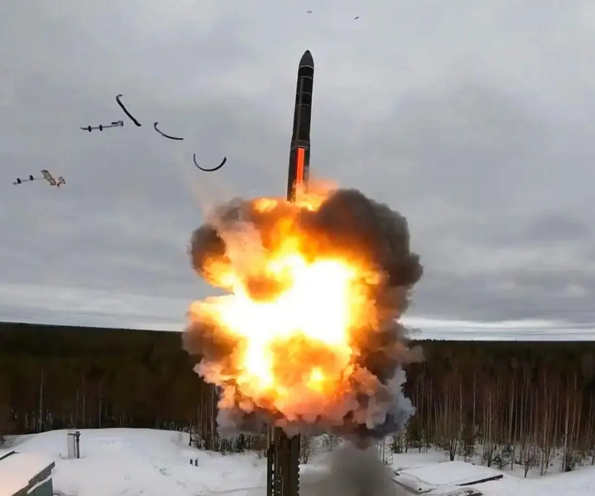 Misil balístico ruso de alcance intermedio Oreshnik. Créditos: Red de Integración de Datos OE (ODIN)