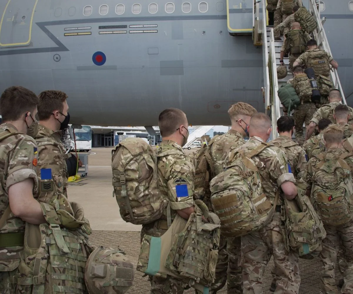 Soldados británicos.