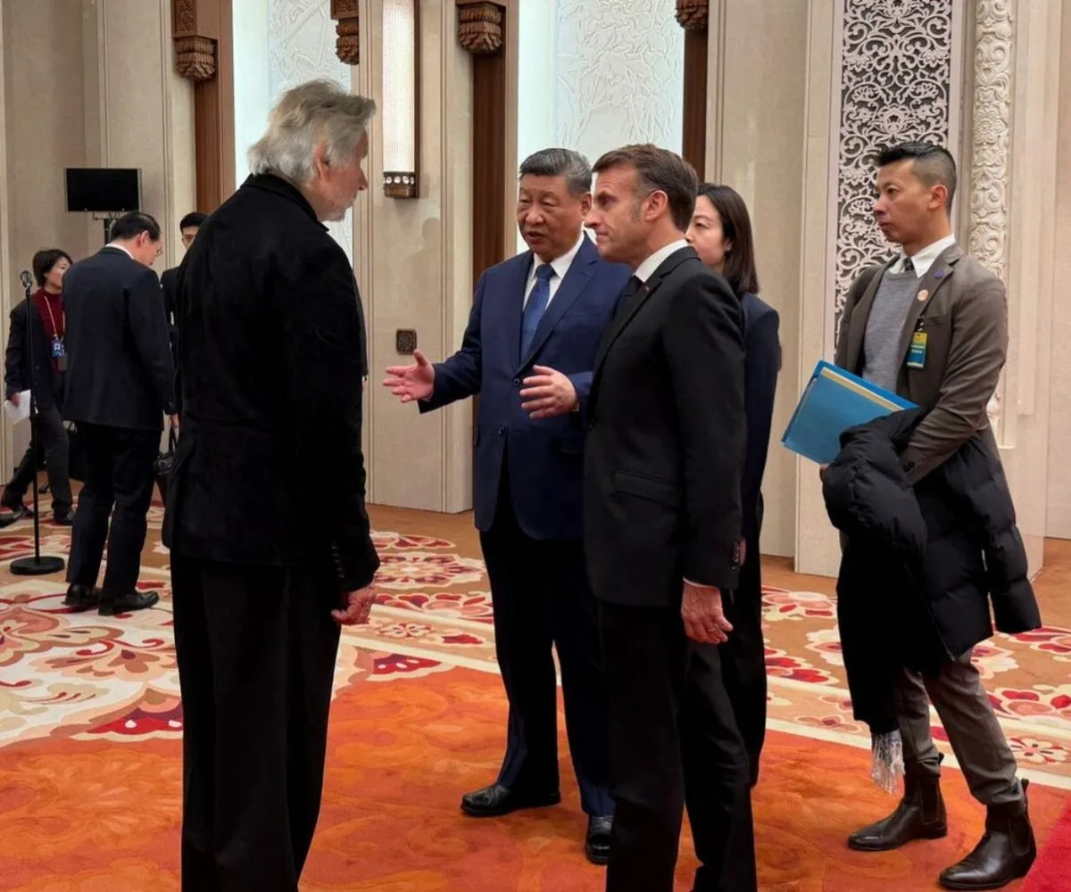 Xi Jinping y Emmanuel Macron