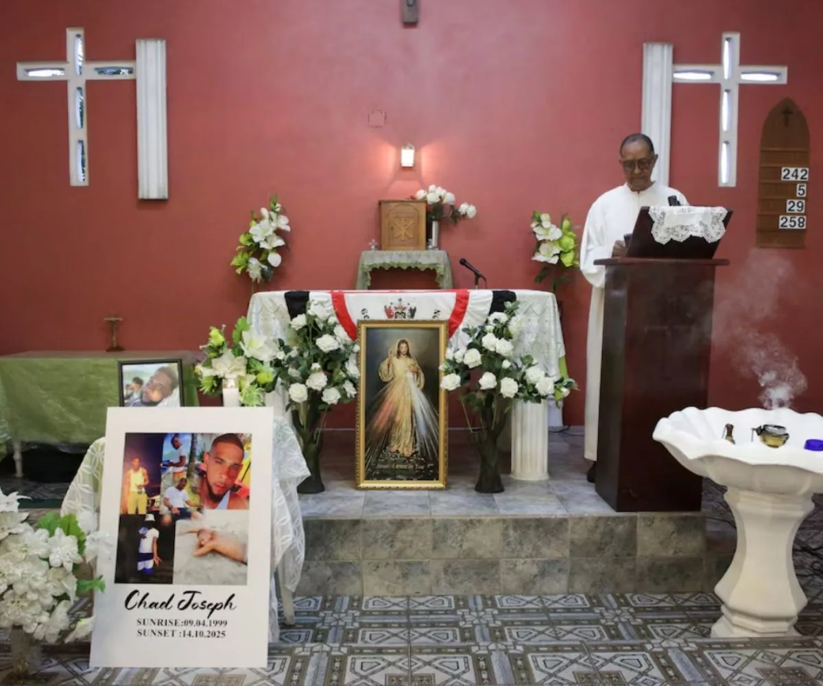 Misa en honor de Chad Joseph, trinitense asesinado en un bombardeo estadounidense sobre el Caribe