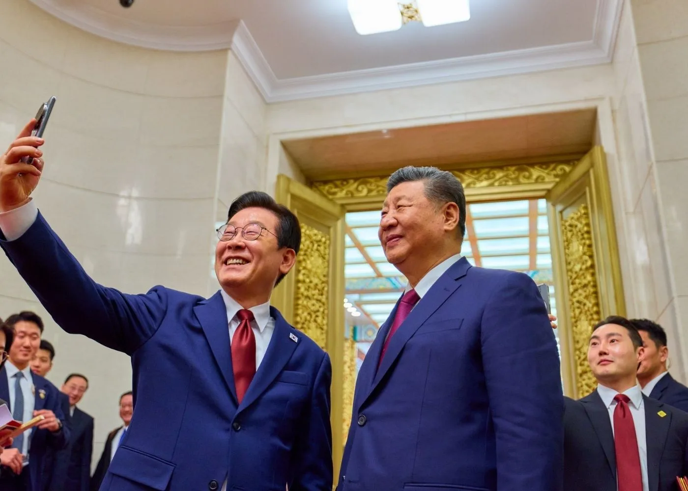 Lee Jae Myung y Xi Jinping
