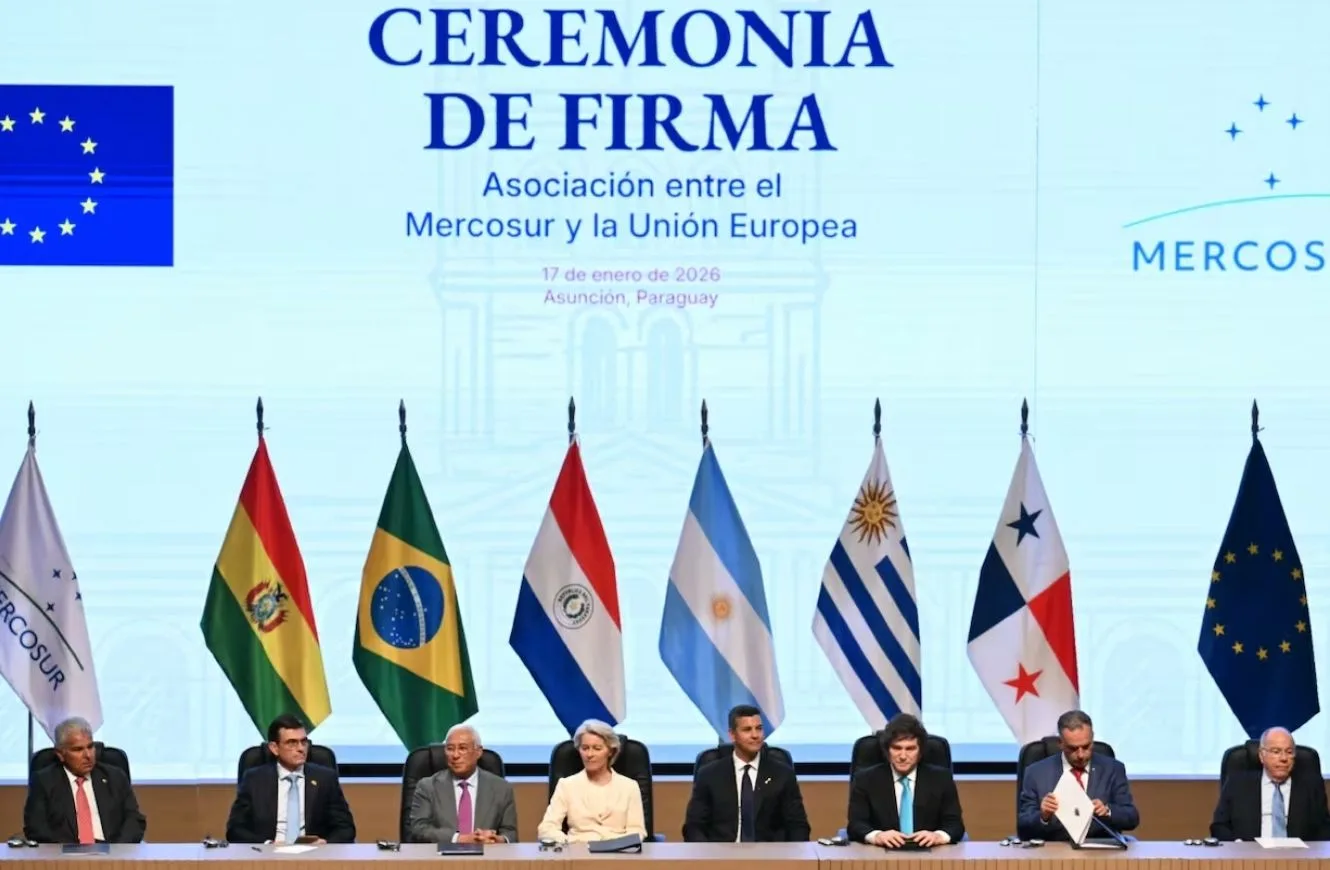 Firma del Acuerdo Mercosur - Unión Europea. Crédito: AP