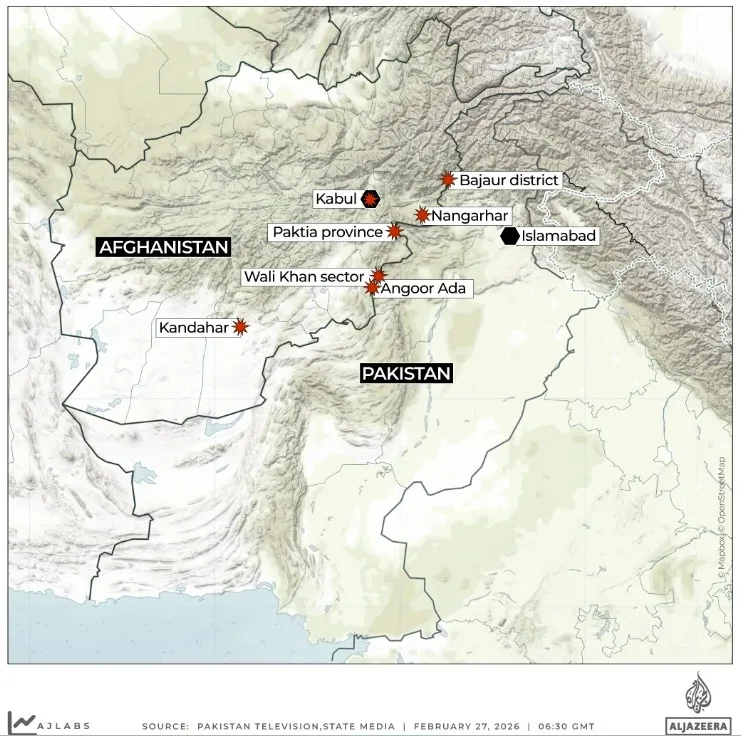 Pakistán ha lanzado una gran ofensiva militar, atacando varias ubicaciones estratégicas en Afganistán, incluida la capital, Kabul. Esta escalada significativa sigue a semanas de intensos enfrentamientos fronterizos./ Créditos: Aljazeera