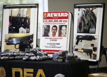 Cartel de las autoridades estadounidenses con la recompensa por Nemesio Oseguera Cervantes, 'El Mencho', líder del Cártel Jalisco Nueva Generación (CJNG) / Europa Press/Contacto/K.C. Alfred