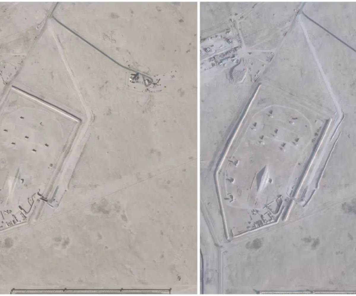 Imagen satelital de la base al-Udeid de Estados Unidos en Qatar