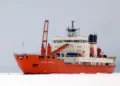 buque rompehielos ruso "Akademik Tryoshnikov". Crédito: Instituto de Investigaciones Científicas sobre el Ártico y la Antártica (IICAA) de Rusia