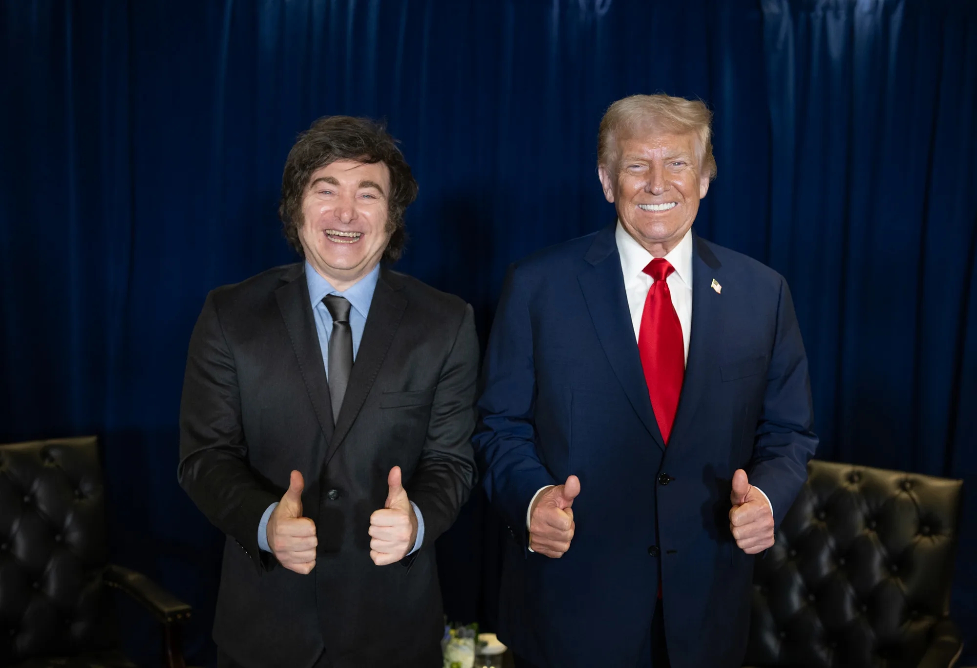 El presidente de EE.UU., Donald Trump, con el presidente de la República Argentina, Javier Milei. "Ha hecho un gran trabajo", destacó Trump/ Crédito: Cuenta oficial del Departamento de Estado de EE.UU. en español.