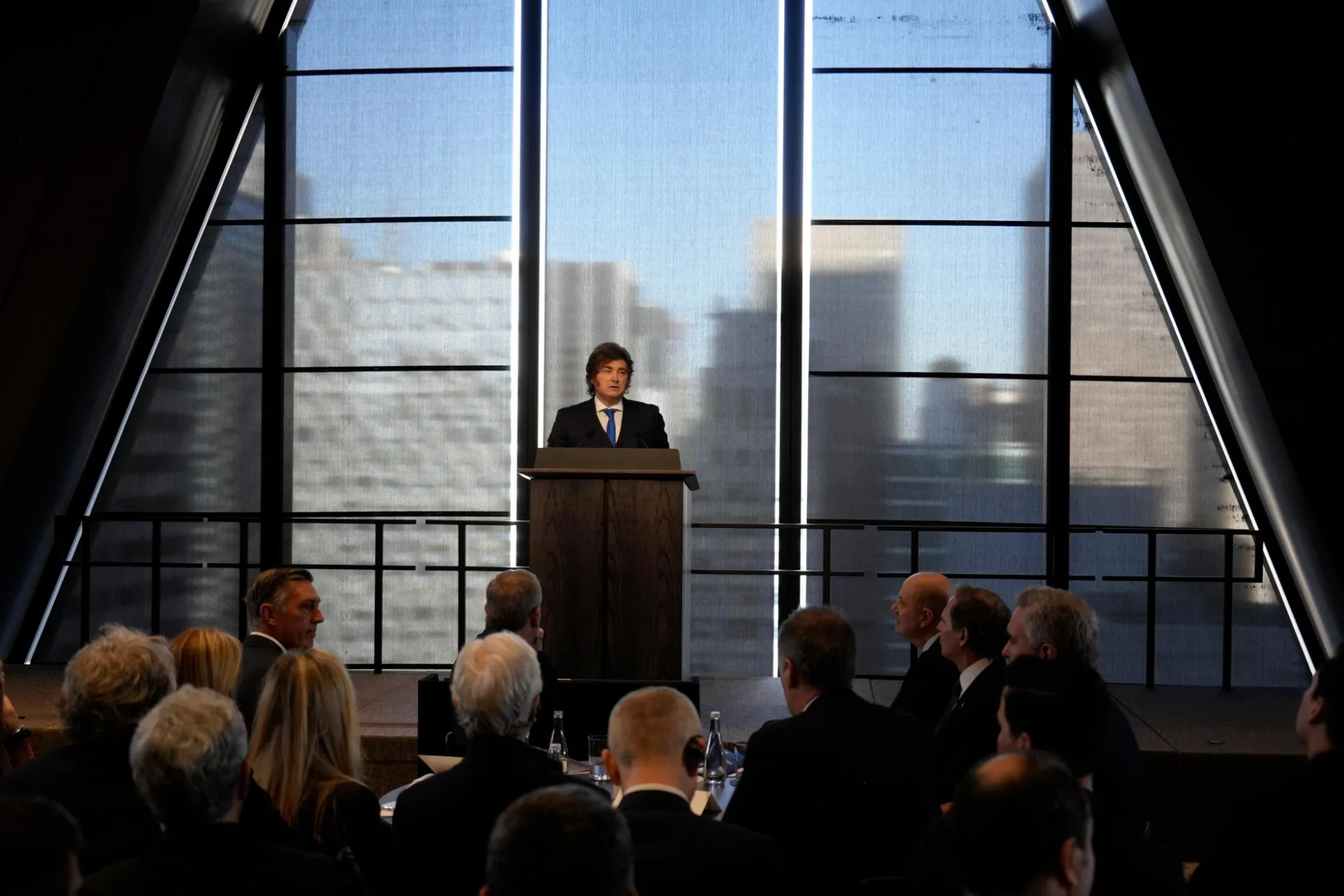 Javier Milei, presidente de la Argentina el 11 de marzo en New York en la Argentina Week. Créditos: Embassy of Argentina in USA.