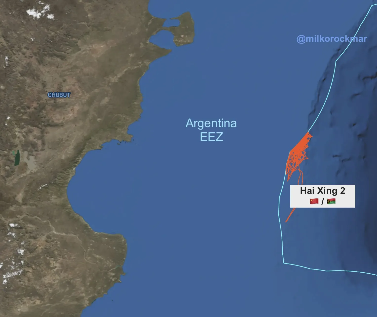 Han Xing 2. Crédito: Milko Schvartzman vía X