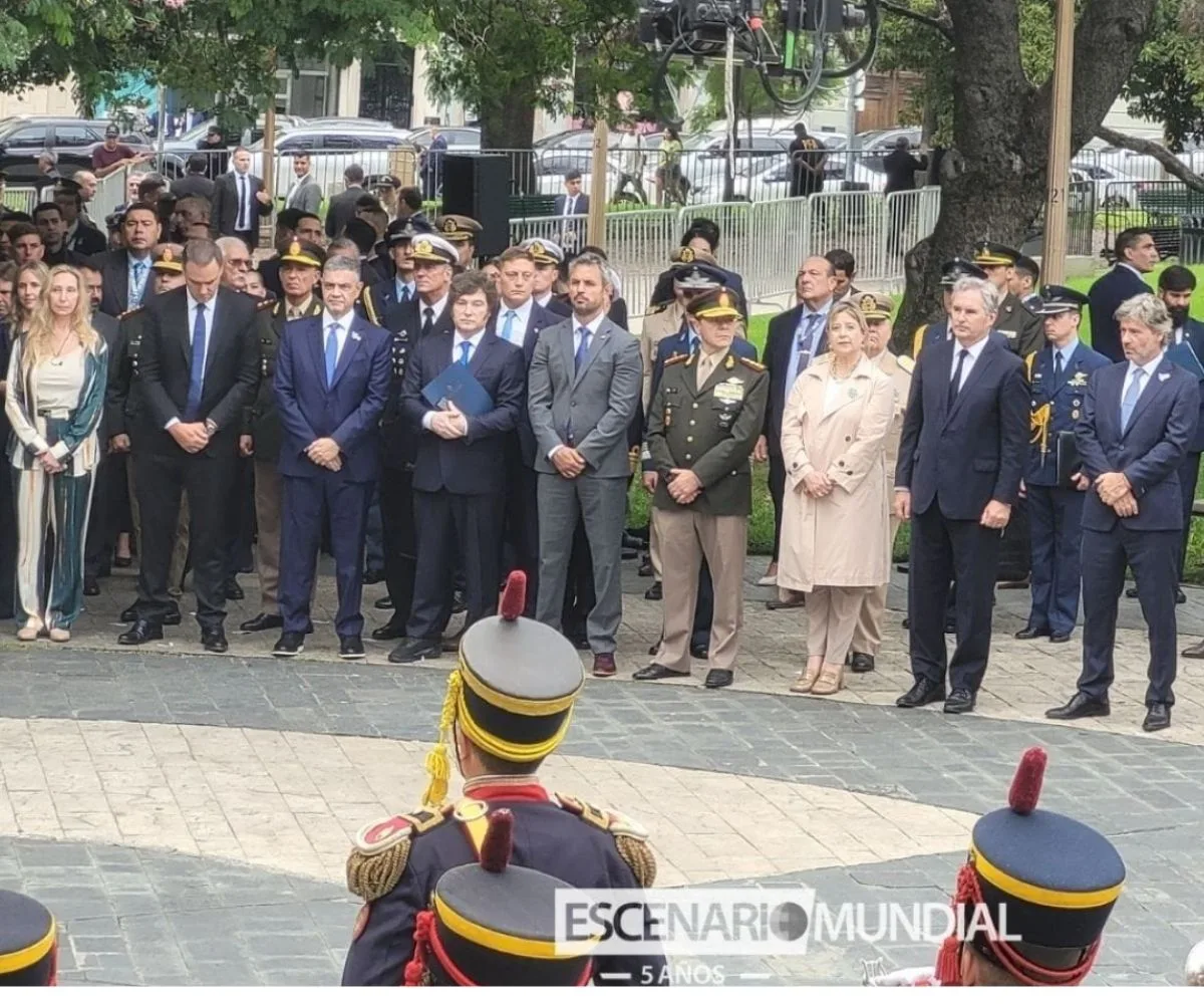 El presidente Milei y su gabinete participan del acto del 2 de abril