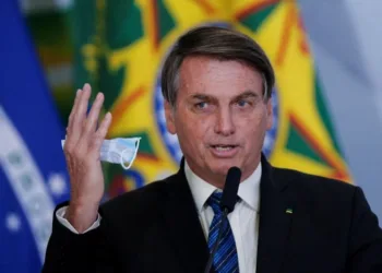 Brazil's President Jair Bolsonaro speaks during a ceremony at the Planalto Palace in Brasilia, Brazil, September 1, 2020. REUTERS/Adriano Machado