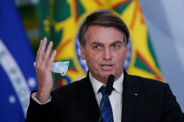 Brazil's President Jair Bolsonaro speaks during a ceremony at the Planalto Palace in Brasilia, Brazil, September 1, 2020. REUTERS/Adriano Machado