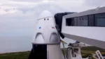 Mandatory Credit: Photo by Uncredited/AP/Shutterstock (10661228a)
In this image made from video via NASA-TV, a SpaceX Falcon 9, with NASA astronauts Doug Hurley and Bob Behnken in the Dragon crew capsule, is prepared for liftoff from Pad 39-A at the Kennedy Space Center in Cape Canaveral, Fla
Home Launch, Cape Canaveral, United States - 27 May 2020