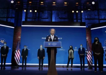 President-elect Joe Biden and Vice President-elect Kamala Harris introduce their nominees and appointees to key national security and foreign policy posts at The Queen theater, Tuesday, Nov. 24, 2020, in Wilmington, Del. (AP Photo/Carolyn Kaster)