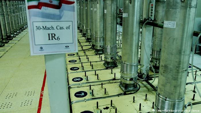 Centrifugadoras para enriquecer uranio en la planta de Natanz