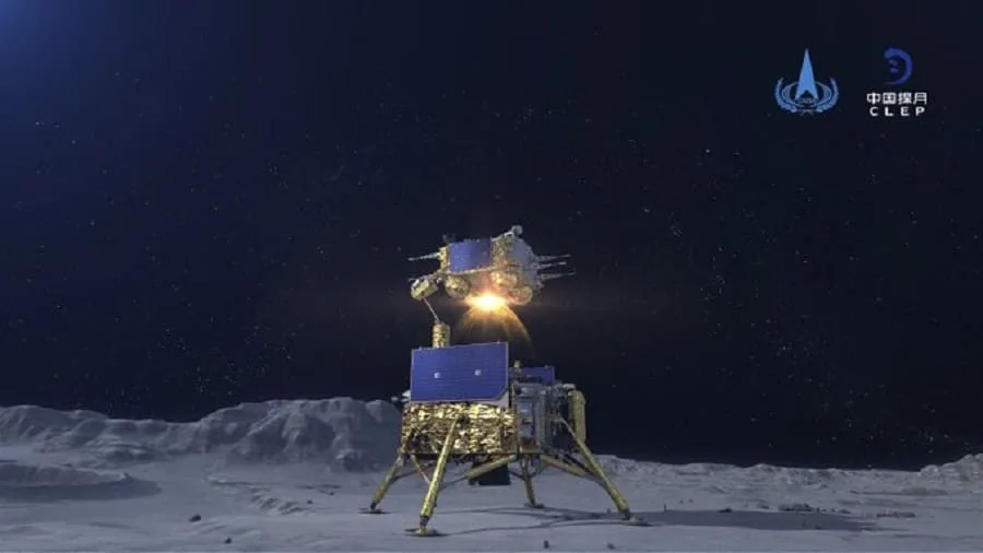 La sonda china Chang’e-5 regresó a la Tierra con material lunar
