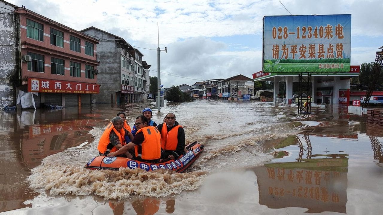 Lluvias intensas e inundaciones en la provincia china de Henan