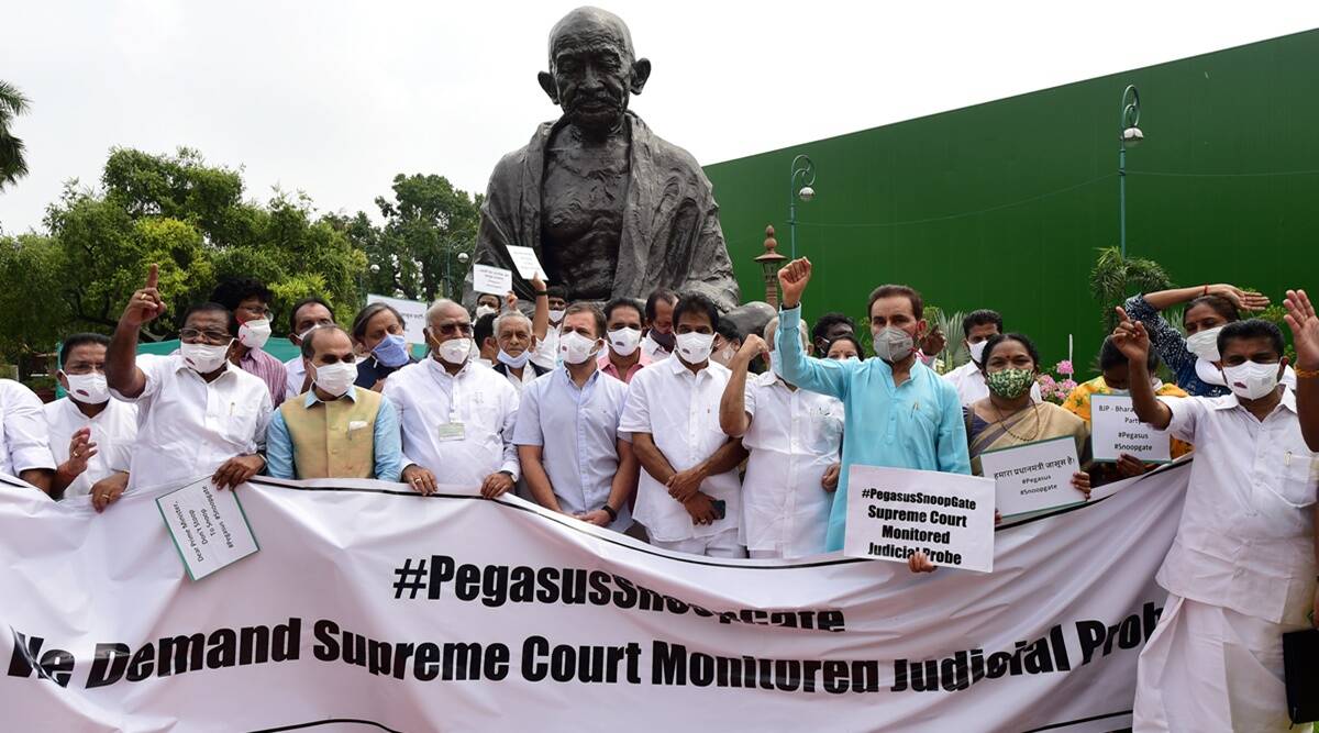 Protestas en el Parlamento de India tras el escándalo de espionaje gubernamental