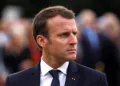 French President Emmanuel Macron attends a ceremony marking the 78th anniversary of late French General Charles de Gaulle's resistance call of June 18, 1940, at the Mont Valerien memorial in Suresnes, near Paris, France, June 18, 2018.   REUTERS/Charles Platiau/Pool