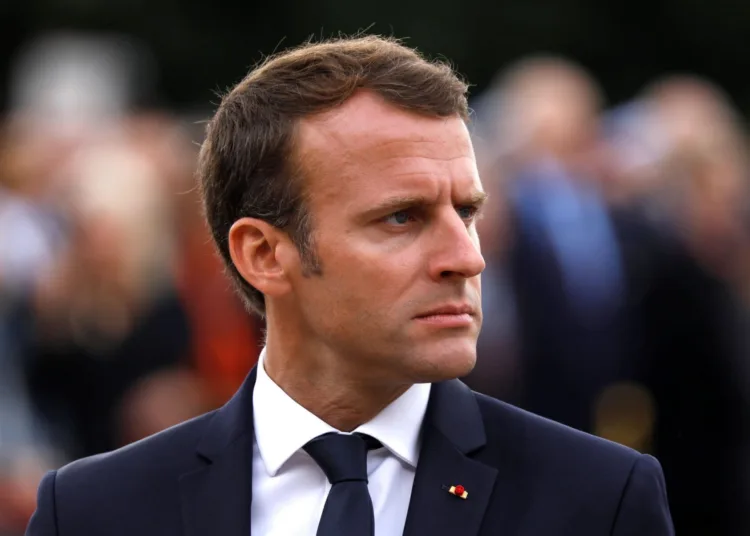 French President Emmanuel Macron attends a ceremony marking the 78th anniversary of late French General Charles de Gaulle's resistance call of June 18, 1940, at the Mont Valerien memorial in Suresnes, near Paris, France, June 18, 2018. REUTERS/Charles Platiau/Pool