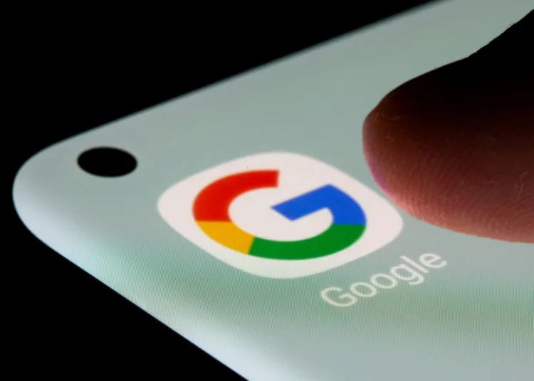 FILE PHOTO: Google app is seen on a smartphone in this illustration taken, July 13, 2021. REUTERS/Dado Ruvic/Illustration/File Photo