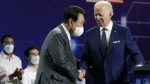 President Joe Biden and South Korean President Yoon Suk Yeol deliver remarks as they vist the Samsung Electronics Pyeongtaek campus, Friday, May 20, 2022, in Pyeongtaek, South Korea. (AP Photo/Evan Vucci)