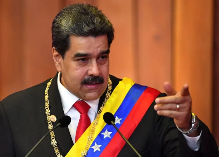 Venezuela's President Nicolas Maduro delivers a speech after being sworn-in for his second mandate, at the Supreme Court of Justice (TSJ) in Caracas on January 10, 2019. - Maduro begins a new term that critics dismiss as illegitimate, with the economy in free fall and the country more isolated than ever. (Photo by Yuri CORTEZ / AFP)        (Photo credit should read YURI CORTEZ/AFP via Getty Images)