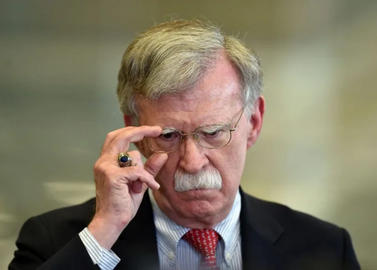 US National Security Advisor John Bolton answers journalists questions after his meeting with Belarus President in Minsk on August 29, 2019. (Photo by Sergei GAPON / AFP) (Photo credit should read SERGEI GAPON/AFP via Getty Images)
