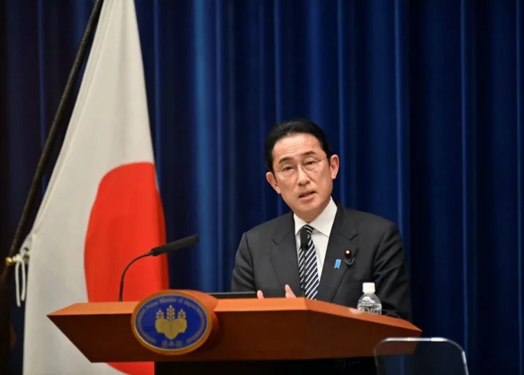 Japan's Prime Minister Fumio Kishida attends a news conference in Tokyo, Japan April 26, 2022. David Mareuil/Pool via REUTERS (Japan's Prime Minister Fumio Kishida attends a news conference in Tokyo, Japan April 26, 2022. David Mareuil/Pool via REUTER