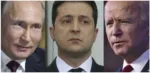 (FILES) This combination of pictures created on January 2, 2022 shows Russia's President Vladimir Putin at the Kremlin in Moscu on March 1, 2018, Ukrainian President Volodymyr Zelensky in Kiev on December 8, 2021 and US President Joe Biden in Wilmington, Delaware on January 15, 2021. - US President Joe Biden and his Ukrainian counterpart Volodymyr Zelensky are due to speak by phone on January 2, 2022, amid growing fears that a Russian military buildup near the border with its pro-Western neighbor heralds an invasion.
The show of US support for Ukraine comes days after Biden warned Russian President Vladimir Putin of severe consequences if Moscow invades the former Soviet country. (Photo by AFP)