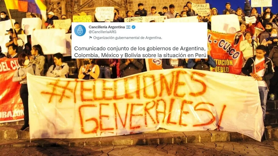 Argentina, Colombia, México y Bolivia emiten comunicado conjunto sobre Perú y su apoyo a Castillo