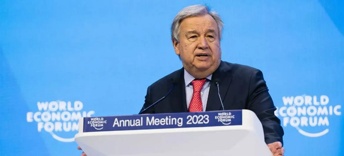 Davos: El duro mensaje de Guterres sobre el cambio climático