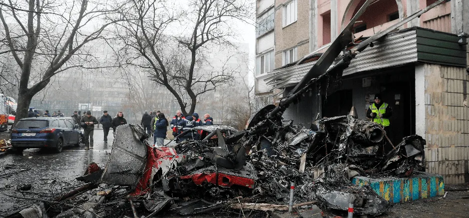 Ucrania: al menos 14 muertos, incluido el Ministro del Interior, en un accidente de helicóptero