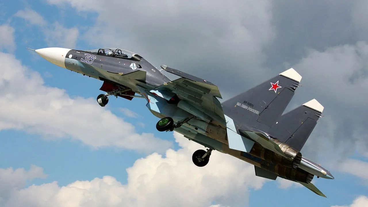 Fatal accidente de un avión ruso SU-30 que se estrella en Kaliningrado