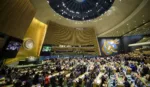 Wide view of the Hall during the opening of the meeting.

86th plenary meeting

Election of five non-permanent members of the Security Council [item 112(a)]

(a) By-election (A/71/896)

(b) Election of five non-permanent members of the Security Council