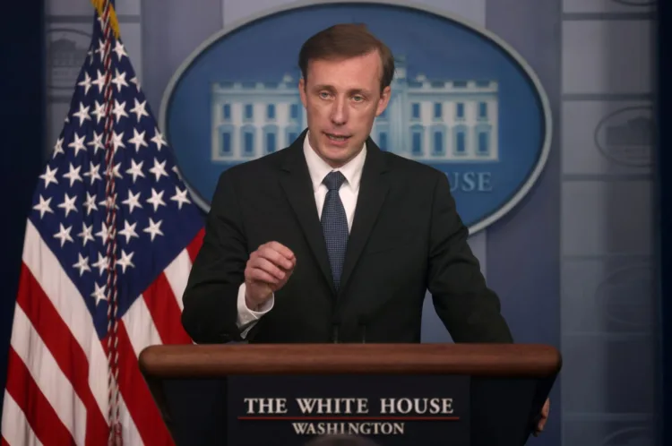 White House National Security Adviser Jake Sullivan takes questions during a press briefing at the White House in Washington, U.S., June 7, 2021. REUTERS/Leah Millis