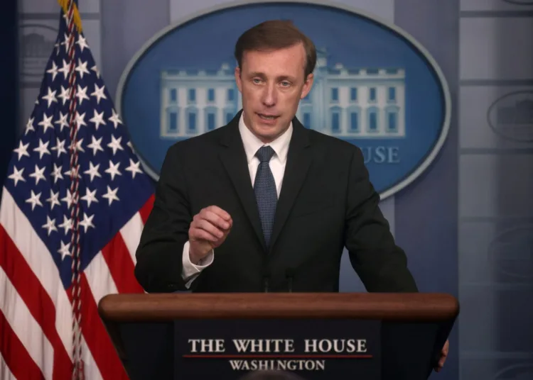 White House National Security Adviser Jake Sullivan takes questions during a press briefing at the White House in Washington, U.S., June 7, 2021. REUTERS/Leah Millis