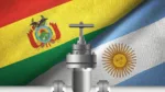Argentina and Bolivia flag together realtions textile cloth fabric texture