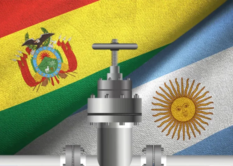 Argentina and Bolivia flag together realtions textile cloth fabric texture