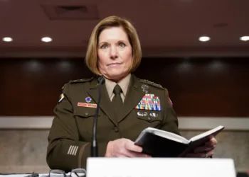 U.S. Army Lt. Gen. Laura Richardson takes her seat to testify before the U.S. Senate Armed Services Committee on her nomination to become commander of the U.S. Southern Command, at the Capitol in Washington, U.S., August 3, 2021. REUTERS/Kevin Lamarque
